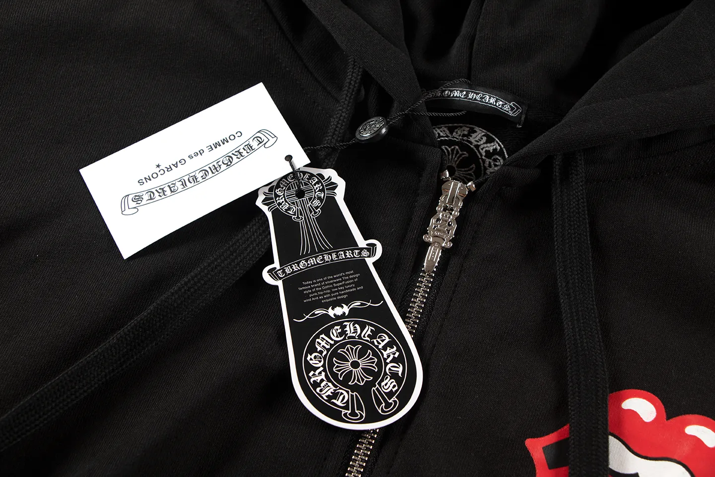 P290 Chrome Hearts Chrome Hearts Sanskrit Sword Zipper Cardigan Hooded Sweatshirt Size: S M L XL Color: Black